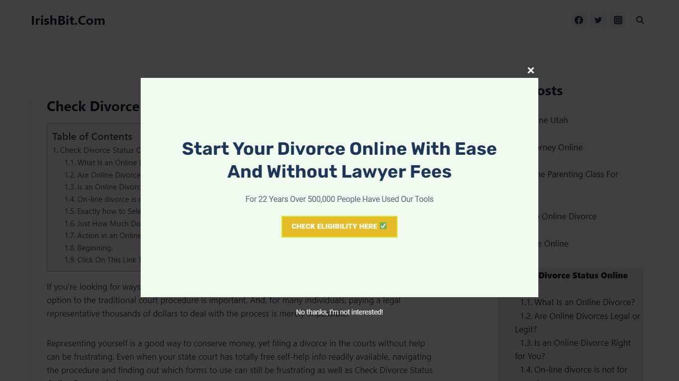 Check Divorce Status Online Free – IrishBit.Com
